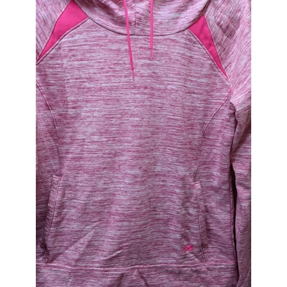 Under Armour UA Cold Gear Charged Cotton Storm Hoodie PInk Kids Medium